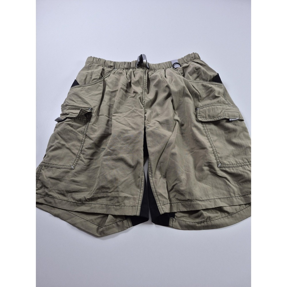 VTG Zoic Cargo Shorts Mens XL Green Nylon Lined  Made in USA Hiking Outdoor